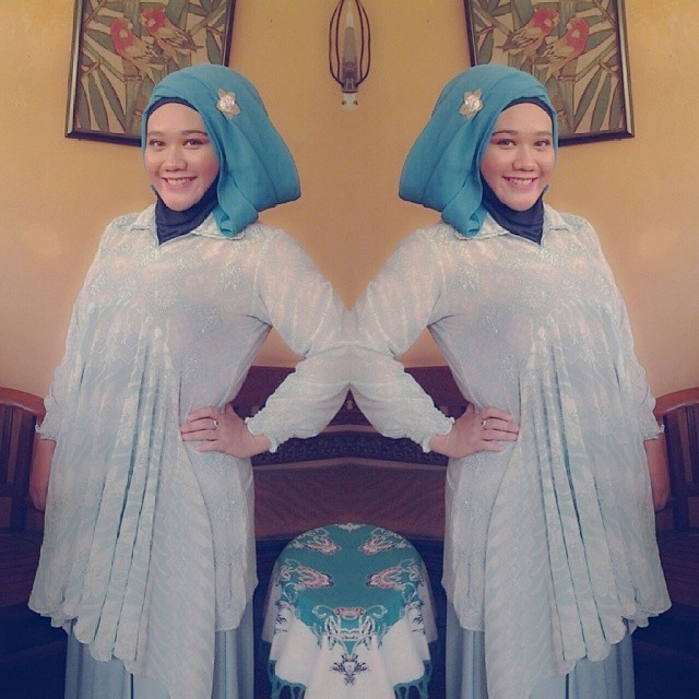 aii s second home ootd kondangan hijab Blouse Qonita  