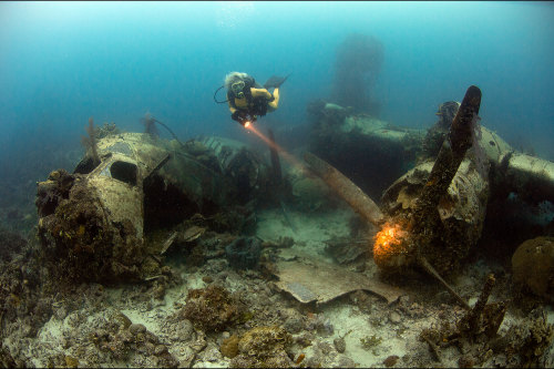 museum-of-artifacts:Wreck of Japan Kawanishi H8K (Emily)...