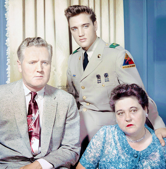 Elvis Presley - Elvis, Vernon And Gladys Presley, June 1958.