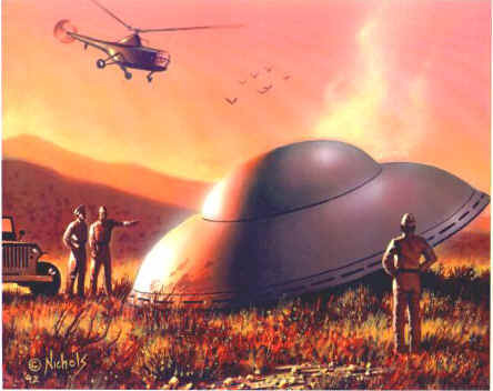 70sscifiart:Jim Nichols’ UFO art