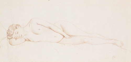 artist-vallotton:Reclining Female Nude, Felix VallottonSize:...