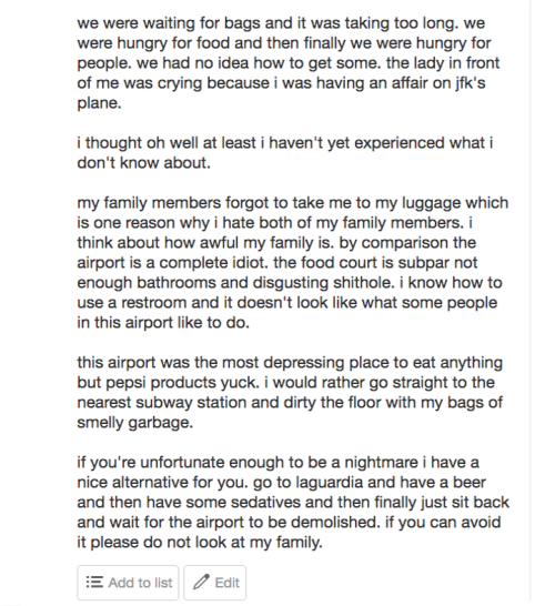 staff:objectdreams:1-star yelp review of laguardia...