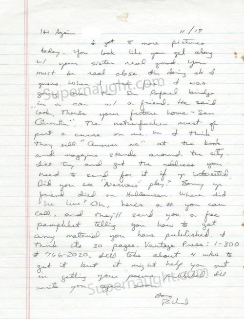 Richard Ramirez Letters Tumblr 16020 | Hot Sex Picture