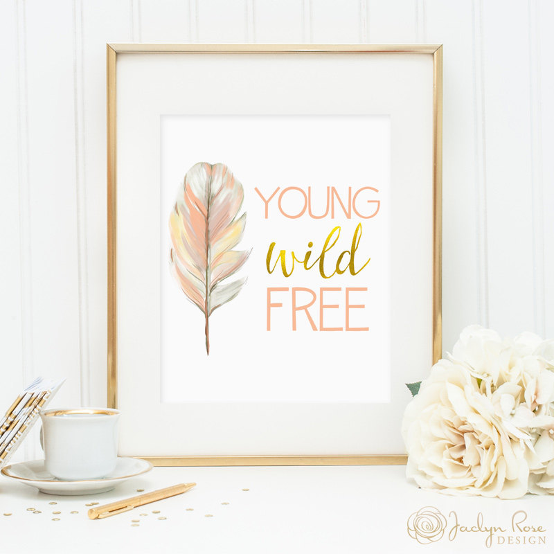 Jaclyn Rose Design Young Wild Free Watercolor Boho