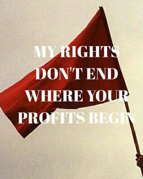 hellyeahanarchistposters:‘My rights don’t end where your profits...