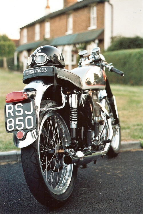 bsa cafe racer street fashion motorcycle silver