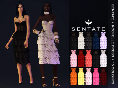 dress sentate tsr sims rochelle clothing corset ruffle resource creations