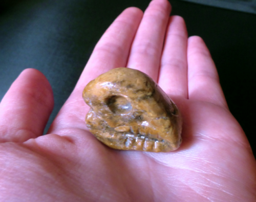 I carved a tiger jasper stone into a tiger skullFor sale on...