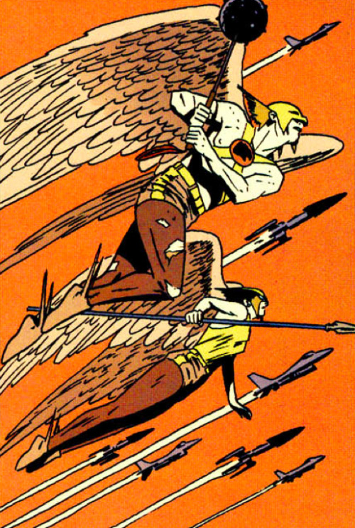 rockofeternity:Hawkman & HawkgirlArt by Michael Lark &...