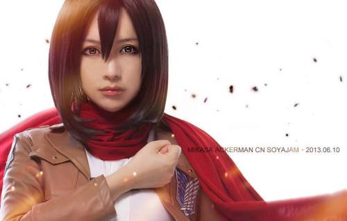 cosplayandanimes:Armin, Eren and Mikasa - Shingeki no...