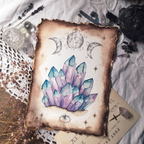 snootyfoxfashion:☼ ☾ Fairytale Crystal Paintings...