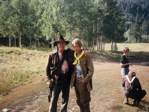 rivjudephoenix:Rare photo of River with stuntman Vince Deadrick...