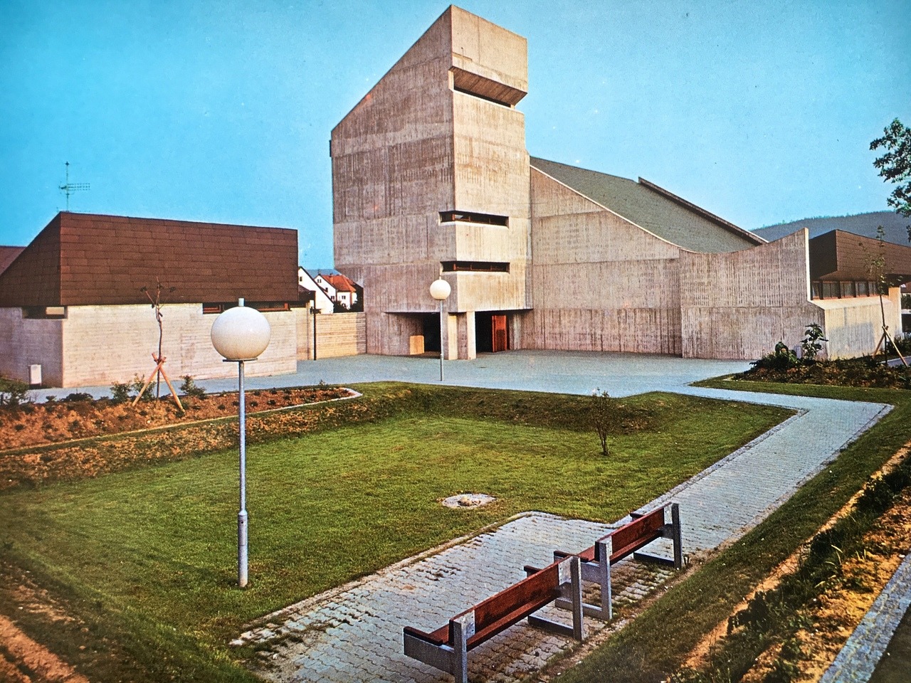 German Post-War Modern — Church St Marien (1972) in Urbach, Germany, by...