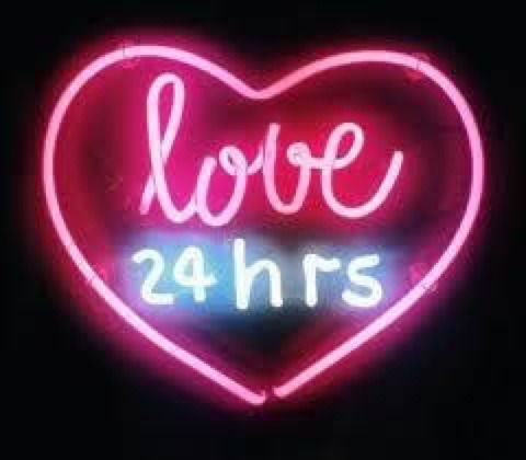  love  heart pink  neon aesthetic Tumblr 