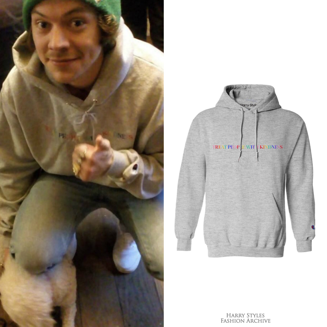 treat people with kindness hoodie grey