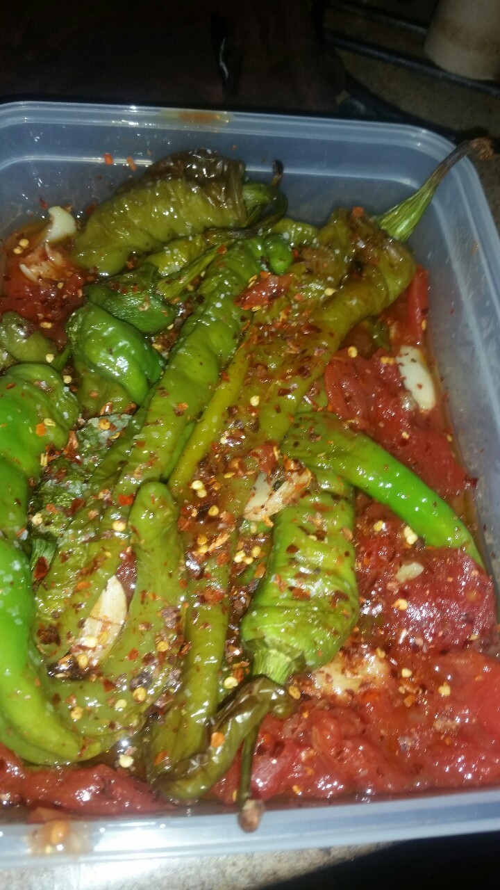 Extra Spicy Italian Long Hot Peppers Roasted With