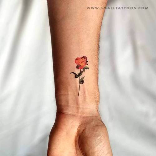 Orange rose temporary tattoo by Zihee, get it here ►... temporary