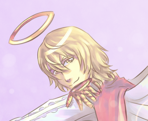 light-haired, angel wing akechi is the most beautiful, radiant...