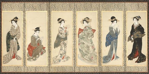 fujiwara57:byōbu-e 屏風絵 - “Women of Kyoto“ deMihata Jōryū...