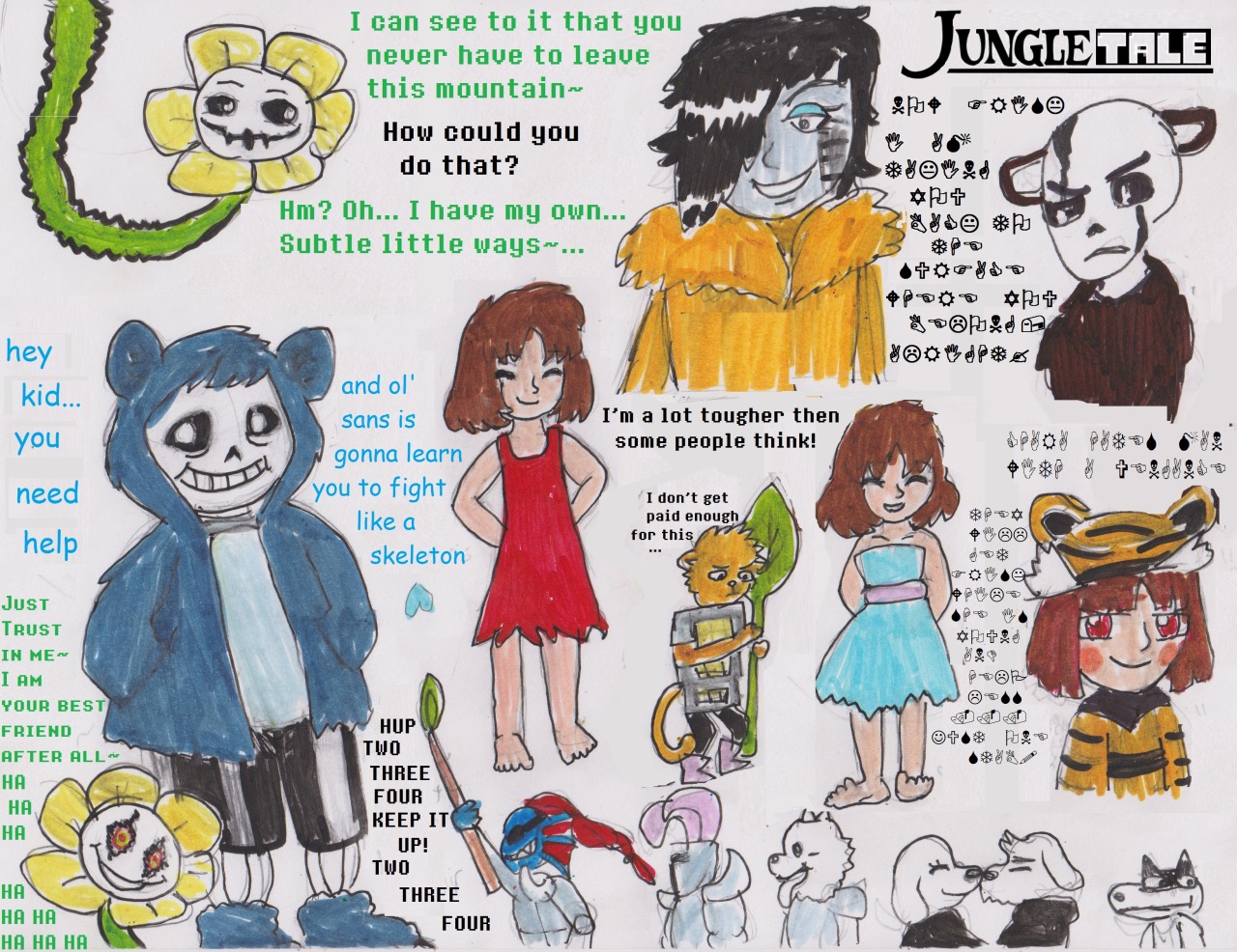Frisk Misc Jungle Tale Yeppers Another Disney Undertale - 