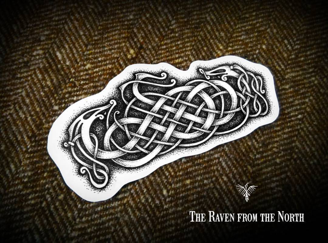 The Raven From The North  Another viking knotwork  in the 