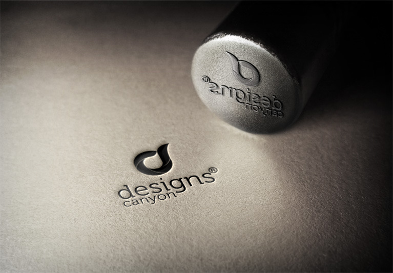 Download Designs Canyon — Free PSD Steel Stamp Logo Mockup Template