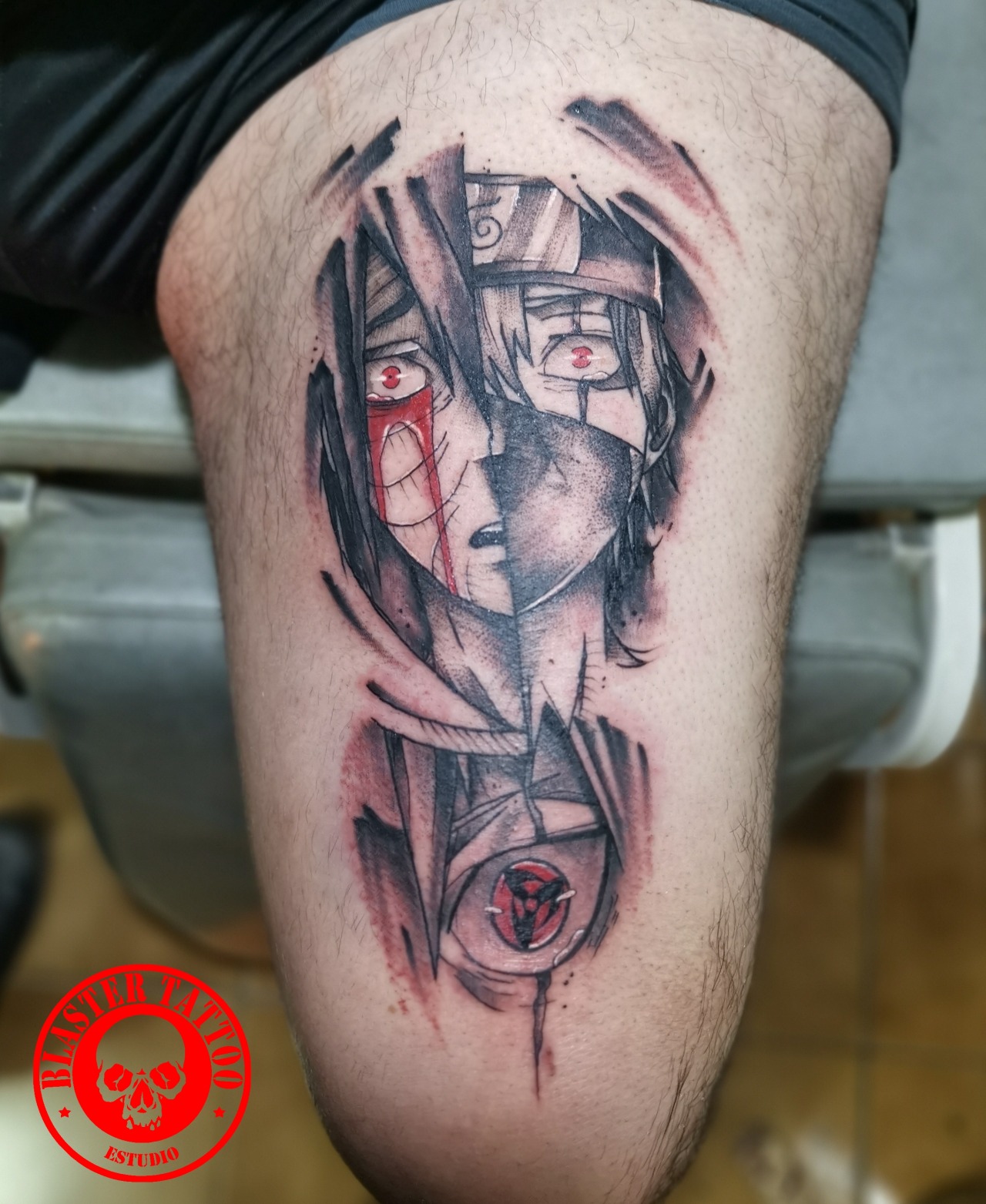 Blaster Tattoo Tatuaje De Obito Y Kakashi Mangekyou