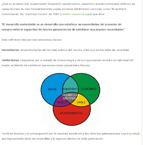 Desarrollo sustentable.