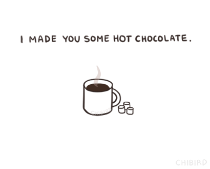 Image result for drinking hot chocolate on a winter day gif