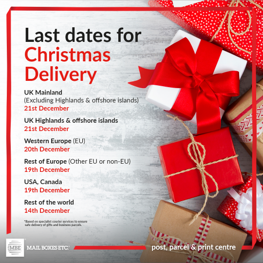 Last Day To Mail Box To Arrive In Time For Christmas 2022 Final Dates For Christmas Delivery 2018 - Mail Boxes Etc. Uk & Ireland's  Blog