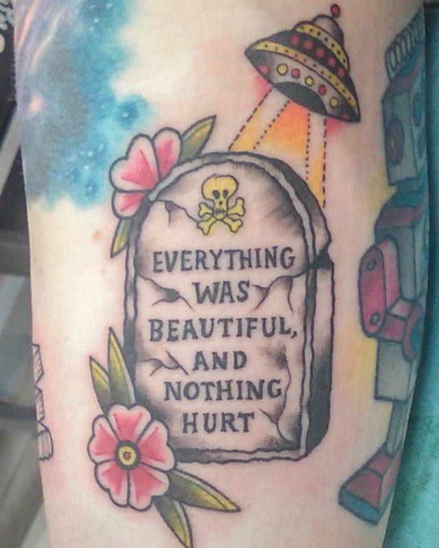 Tombstone tattoo “Everything was beautiful, and...