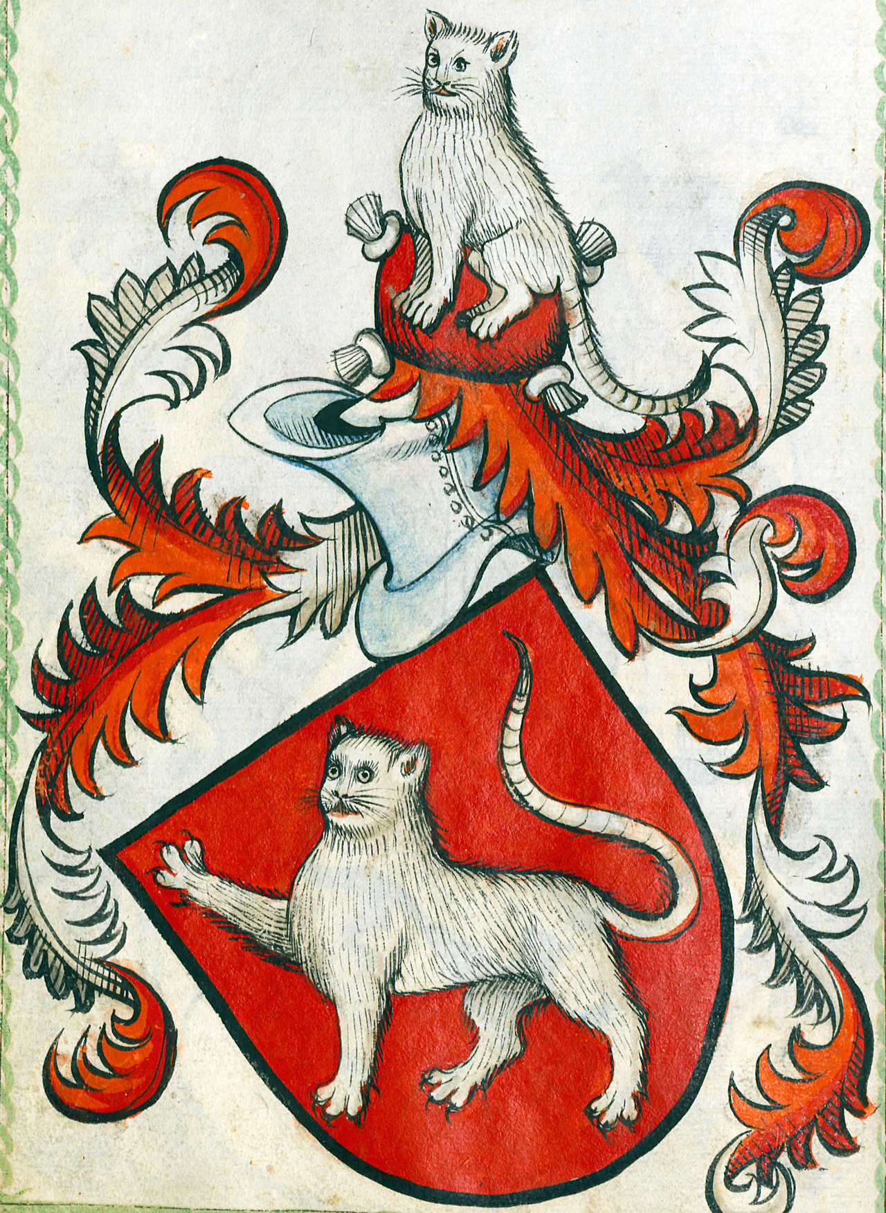 discarding images — cats of arms Scheibler Armorial, Germany ca....