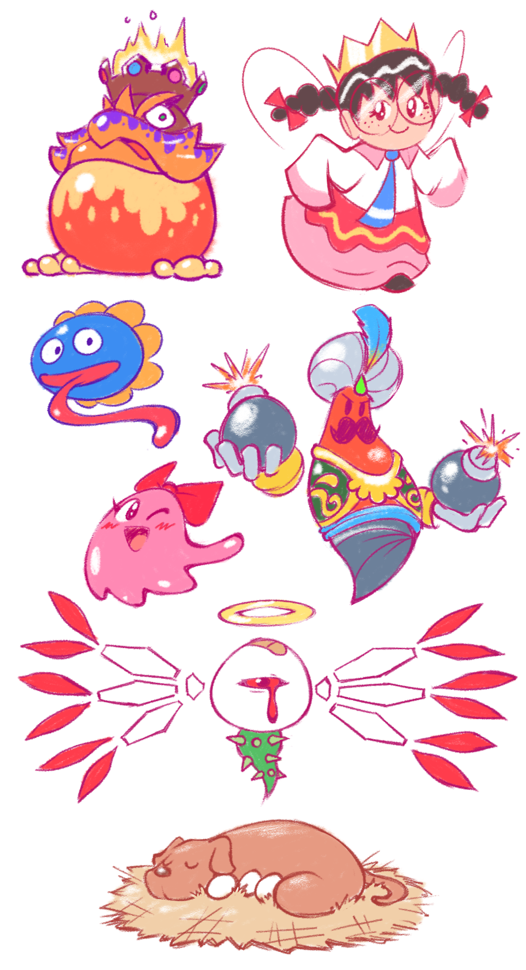 Here are the Kirby doodles I did in my streams... - Tor's Artwork