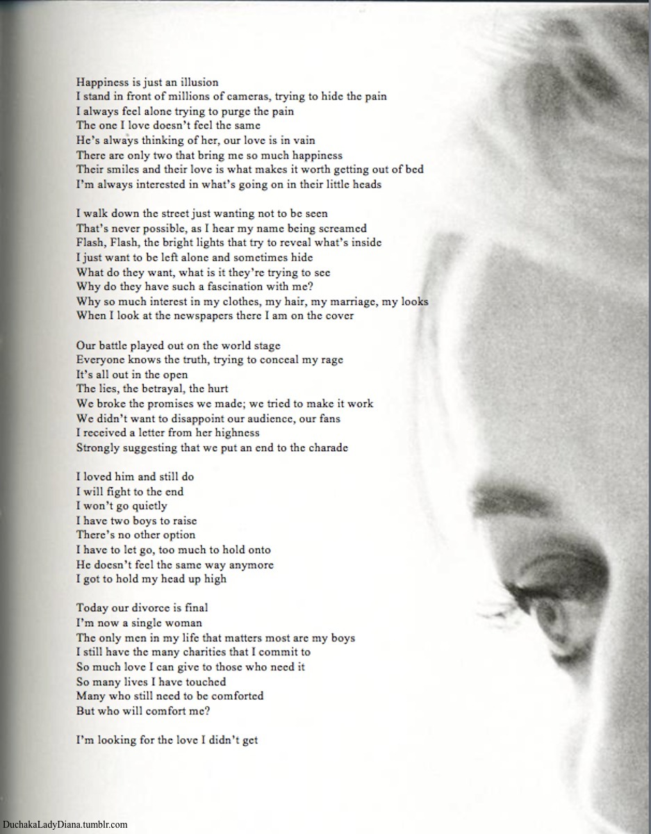 Diana Frances — This is the poem I wrote about Diana, and ...