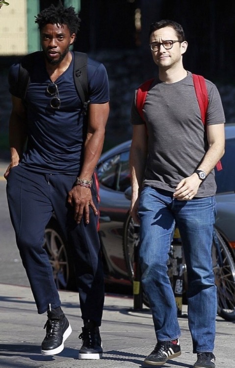 sarahboseman:Chadwick and Joseph Gordon-Levitt in LA ❤️ 