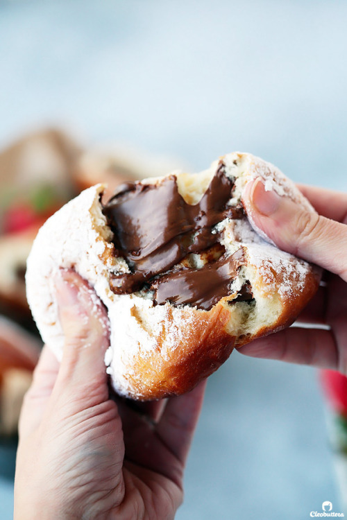 sweetoothgirl:Nutella Donuts (Ponchiks)