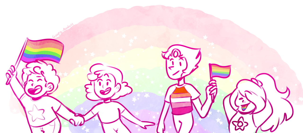 SU pride month doodles! feel free to add in your own headcanons (w/ credit to me) :3