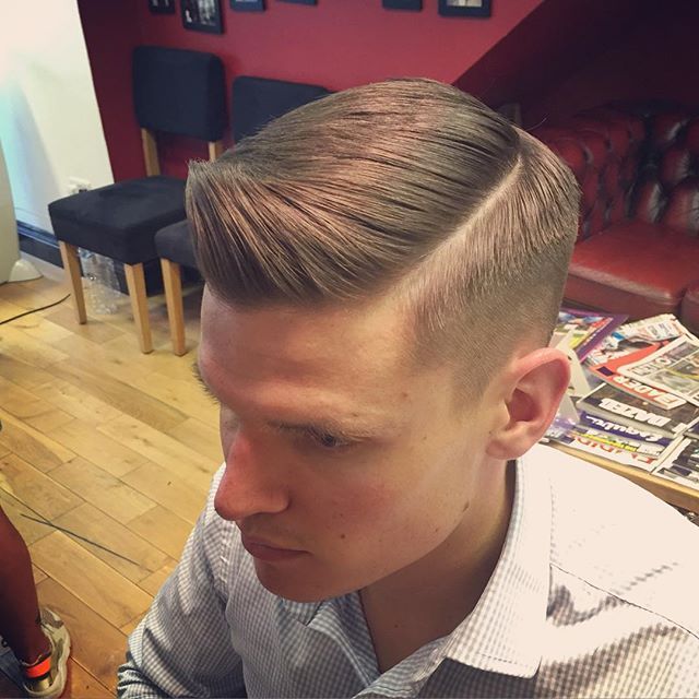 Mens Hair In General Sharp Side Part By Hayley Styling