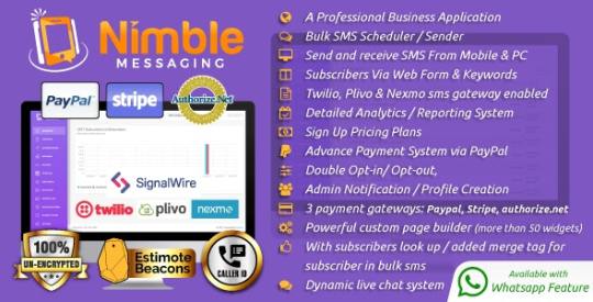 Nimble Messaging v1.5.1 - Professional SMS Marketing Application For Business Nulled