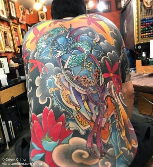 By Orient Ching, done at Orient Ching Tattoo, Kaohsiung.... ching;backpiece;neo japanese;huge;facebook;twitter