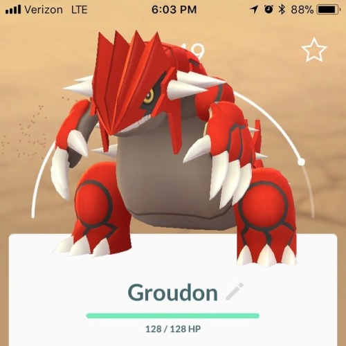 Groudon released, Groudon caught. #pokemongo #pokemon #groudon...