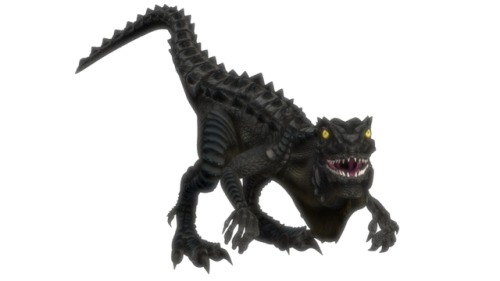 More shots from my Baby Zilla 3D model, together with family.