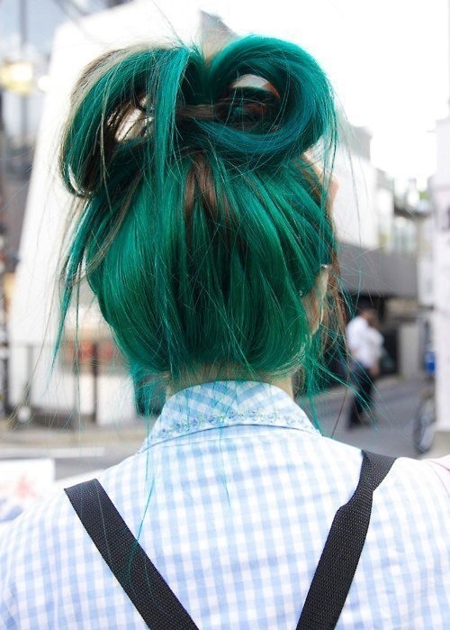 green hair on Tumblr