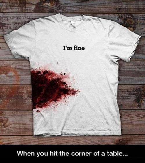 novelty-gift-ideas:I’m Fine T-Shirt