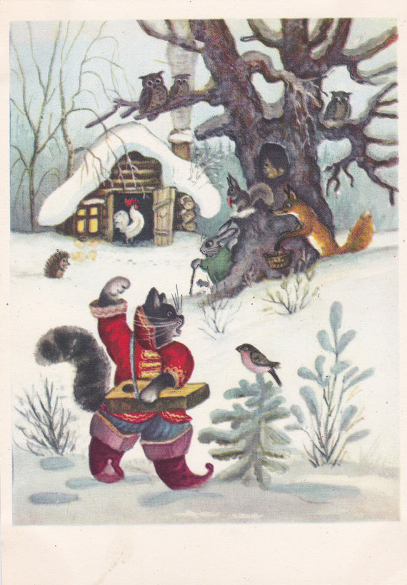 Vintage Soviet postcard (1960), Russian folk tale Illustration “Animals”, artist Yury Vasnetsov
http://ift.tt/2dF1ujA