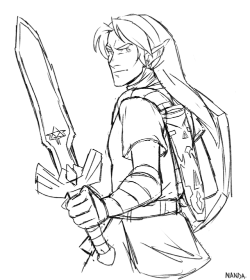 That moment you’re drawing Link and you forget he is left-handed...