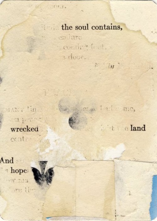 nearlya:Richard Leach7 Words, Distressed page from old poetry...