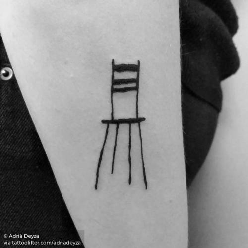 By Adrià Deyza, done at Unikat Tattoos, Berlin.... small;furniture;chair;contemporary;adriadeyza;facebook;blackwork;forearm;twitter;other;illustrative