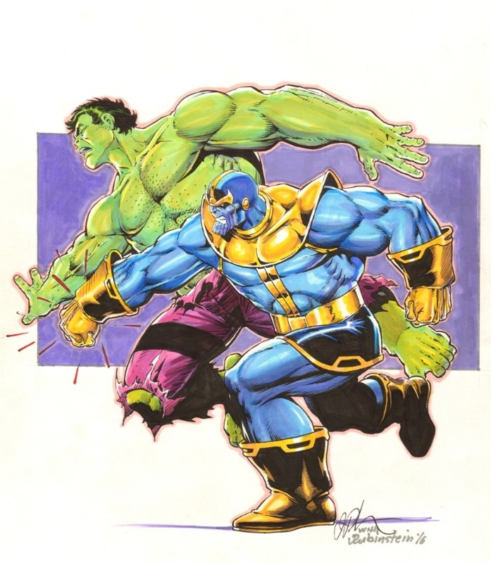 The Marvel Comics Of The 1980s Thanos Vs The Hulk By Jim