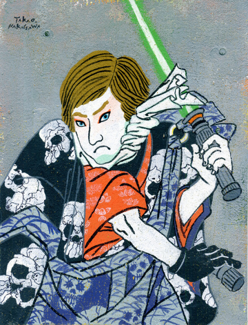 astromech-punk:Ukiyo-e Star Wars by Takao Nakagawa    